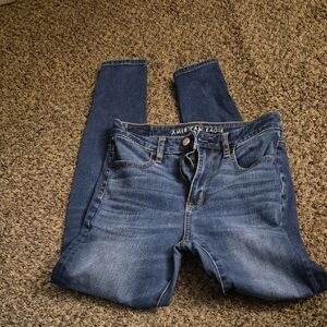 American Eagle Outfitters Women's Dark Blue Skinny Jeans